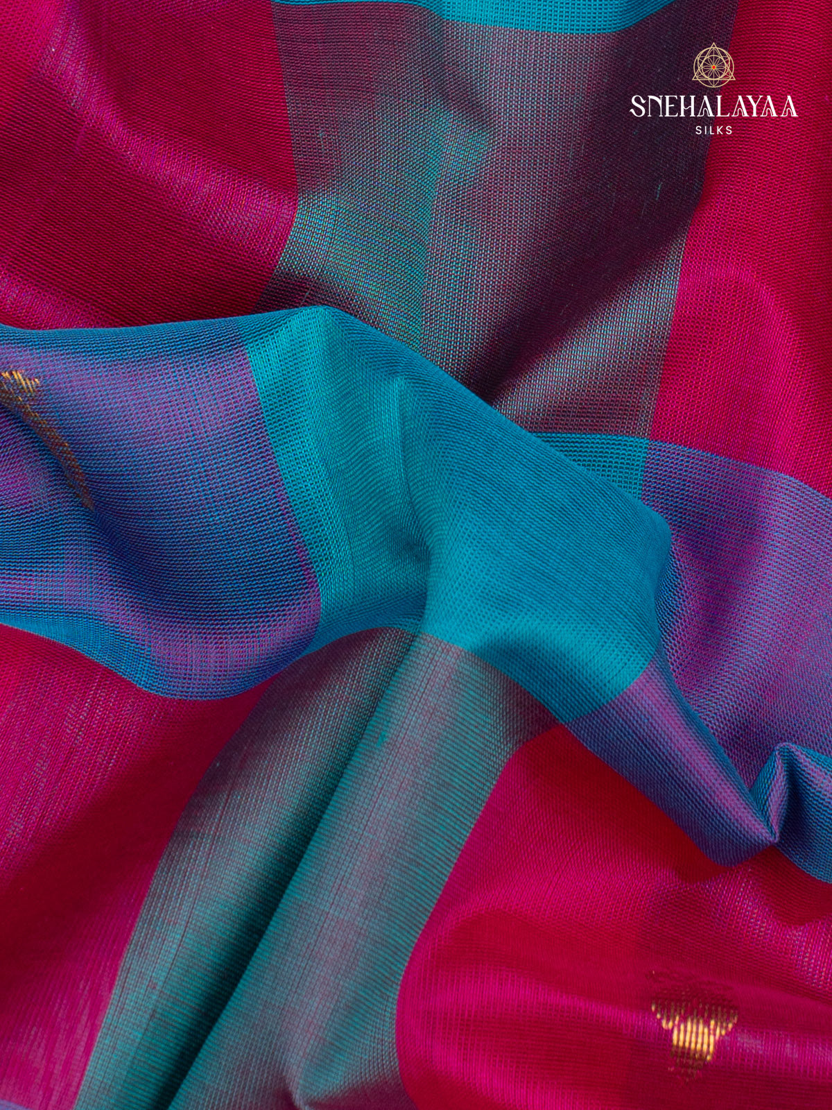 Blue Kanchi Silk Cotton Saree
